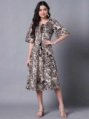 088e88e9 11f7 4bf3 b757 afa92996fed41688039292245KALINIBlackAnimalPrintTie UpNeckFlaredSleeveA LineMidiDress1.jpg