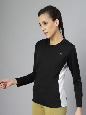 21191272 e7bb 4cbd a529 f137aa4acdf71744197160517 HRX by Hrithik Roshan Women Colourblocked Round Neck Slim Fi 1.jpg