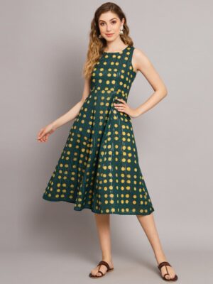 289ba271 6692 4962 a041 7cb82db960f71688739394124KALINIGreenEthnicMotifsPrintA LineMidiDress1.jpg