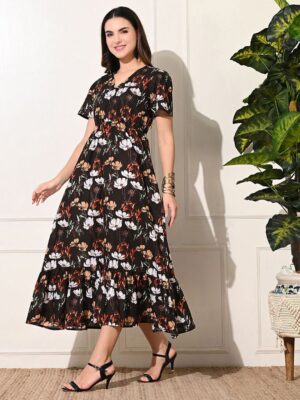 5ecc6016 8559 49f2 b589 64fbfc63fe2f1745048294900 KALINI Floral Print Ruffled A Line Maxi Dress 83117450482942 1.jpg