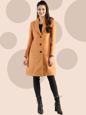 8712a90a a0a9 4758 93d3 e17c28e51cd71729850973652 The Roadster Lifestyle Co Women Solid Lapel Collar Overcoat 1.jpg