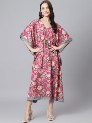 92919cf7 7388 4542 a76c 1e59fb98125c1688039284125KALINIMagentaFloralPrintKimonoSleeveKaftanMidiDress1.jpg