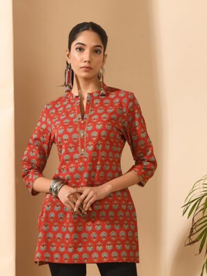 aaffccc9 5ffd 4d3c b57e ecd726711efb1707240787130KALINIMandarinCollarPrintedEthnicTunic1.jpg