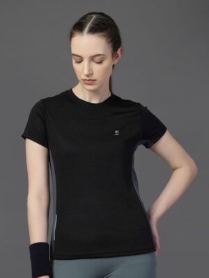 d066ab63 1ab5 49d9 ac2d ad24fba15c541742985036850 HRX by Hrithik Roshan Women Dri FIT Colourblocked Round Neck 1.jpg