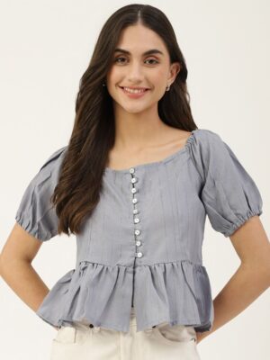 d2930086 a18d 49e4 ad3a 65abaa697bee1684219826790KALINIBlueStripedPuffSleeveCottonPeplumTop1.jpg